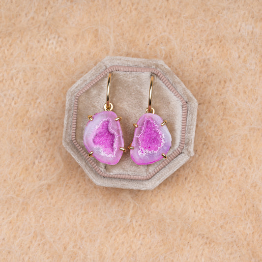 Geode oorbellen - Ariane