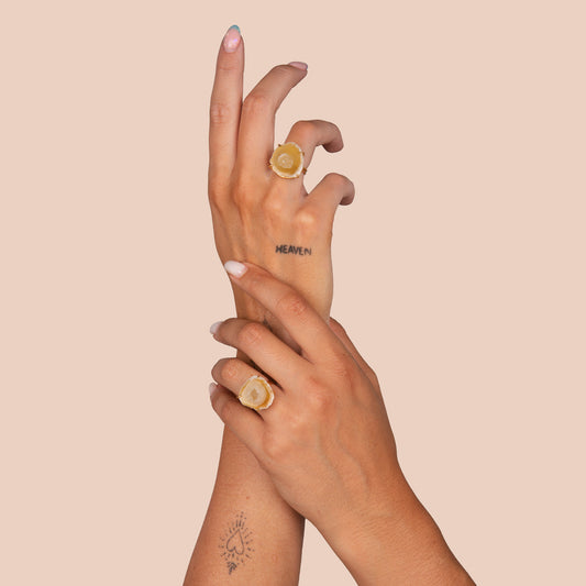 Geode ringen paar 'Cherish' - Ethereal Souls collectie