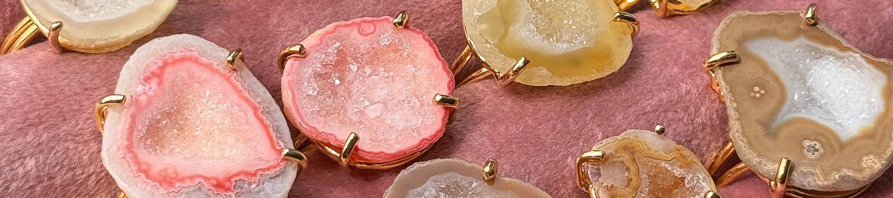 Geode edelsteen ringen