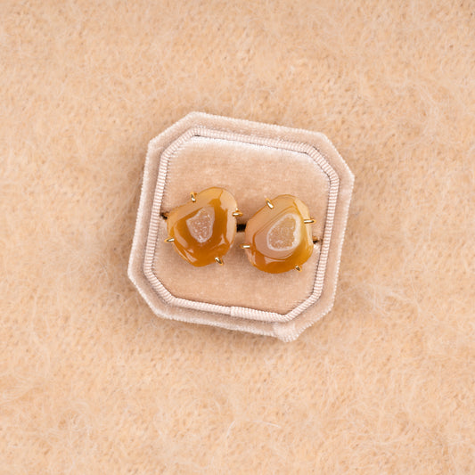 Geode ringen paar 'Radiate' - Ethereal Souls collectie