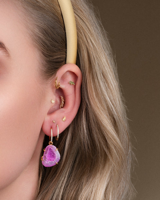 Geode oorbellen - Ariane